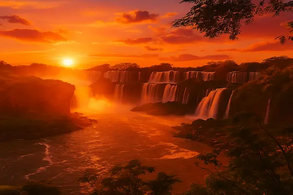 Atardecer en Cataratas del Iguazú